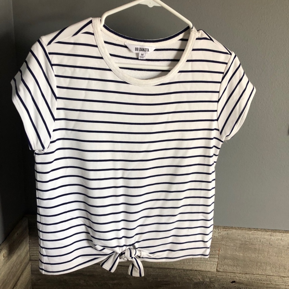 Magnolia boutique striped tie top